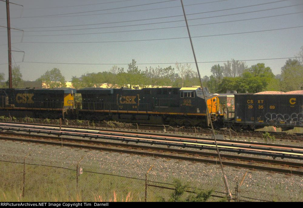 CSX 958 on unk EB (NB) freight